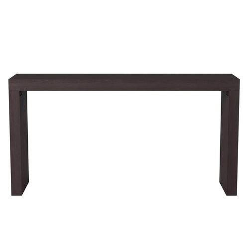 Black Wood Grain Veneer Console Table