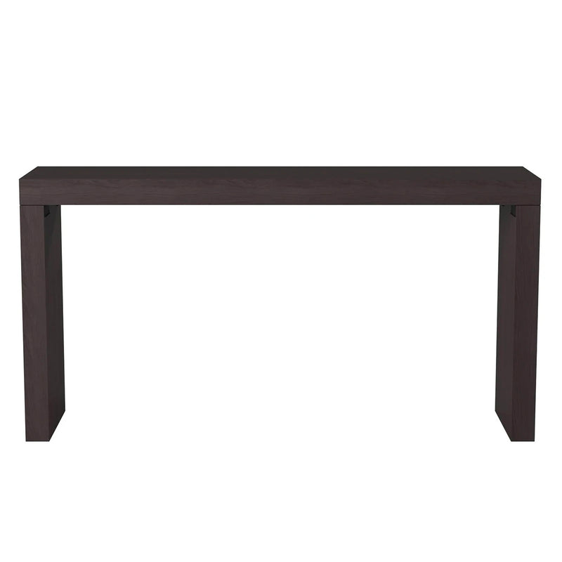 Black Wood Grain Veneer Console Table