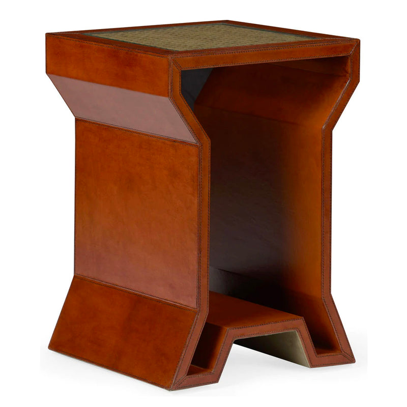 Chelsea House Leather Side Table