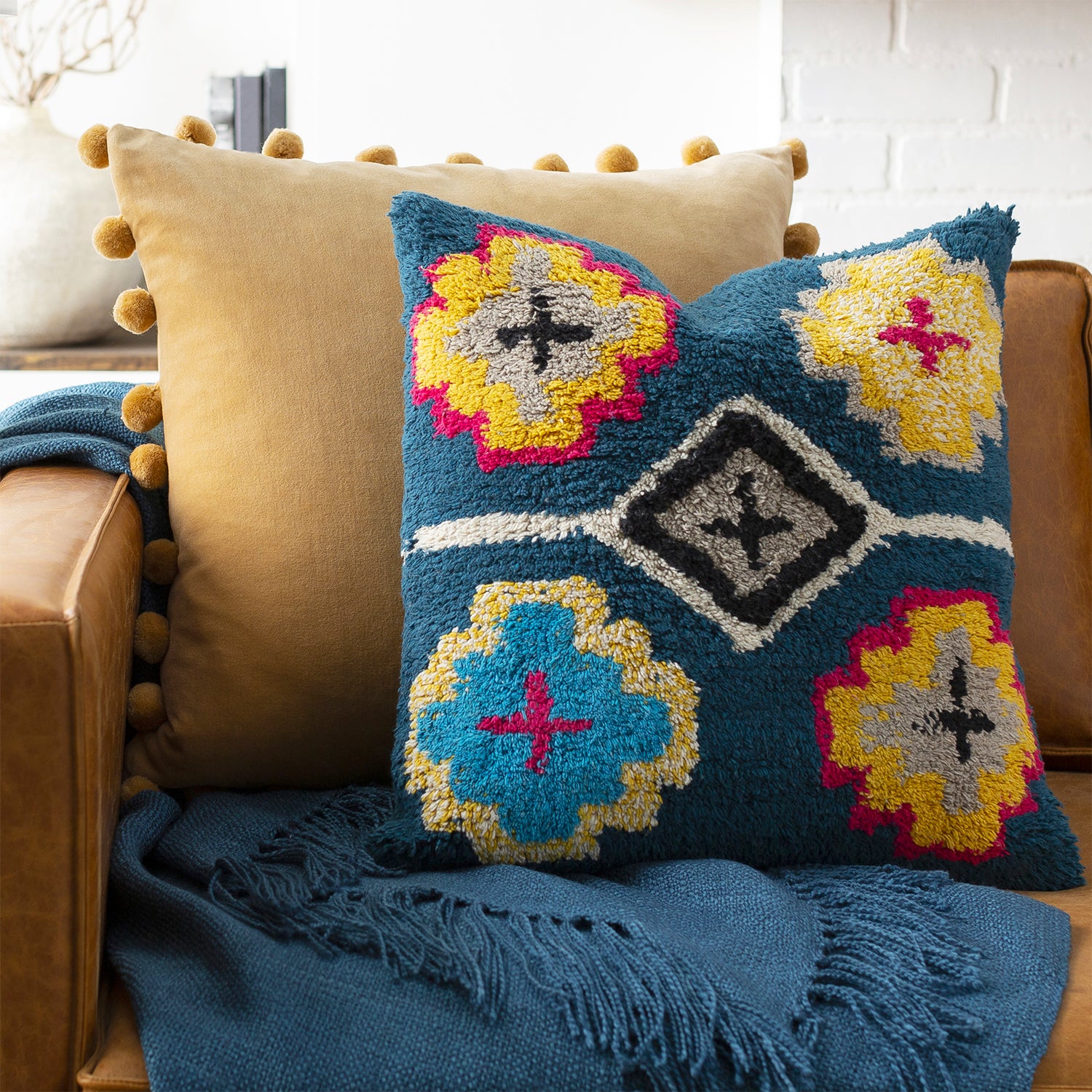 Claire Pom Pom Throw Pillow