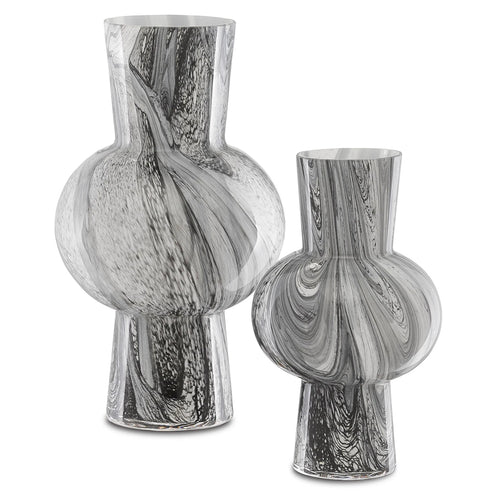 Currey & Co Stormy Sky Glass Vase Set of 2 - Final Sale