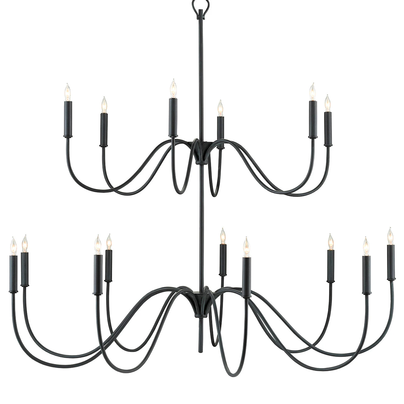 Currey & Co Tirrell 2-Tier Medium Chandelier