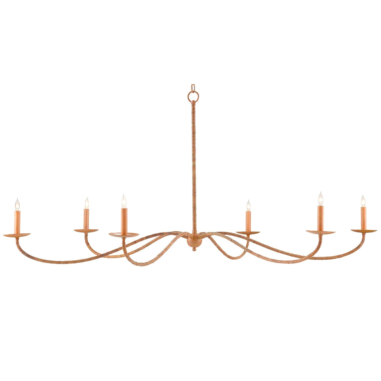 Currey & Co Saxon Rattan Chandelier