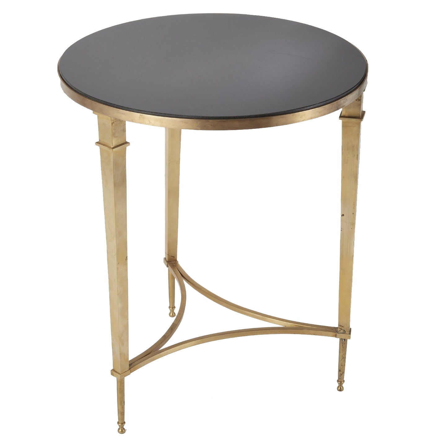 Global Views Round French Square Leg Side Table