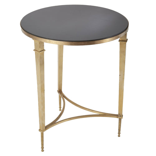 Global Views Round French Square Leg Side Table