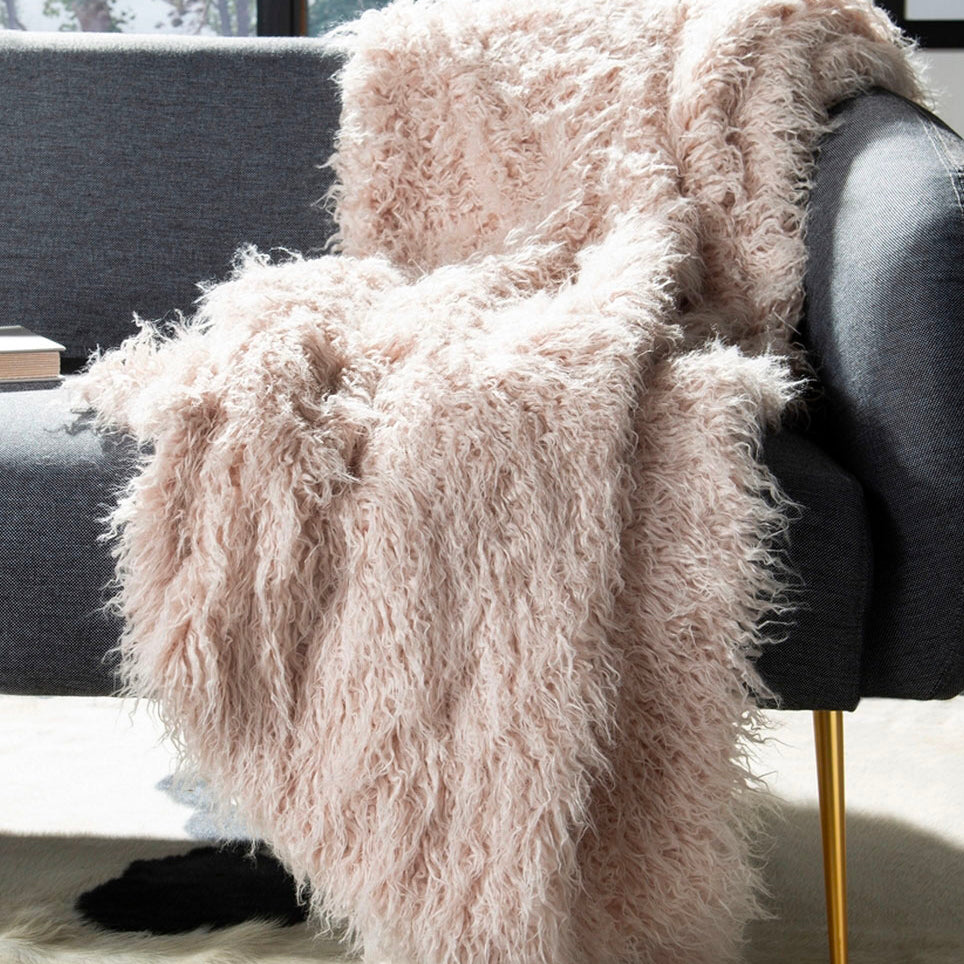 Faux Sheepskin Throw Blanket
