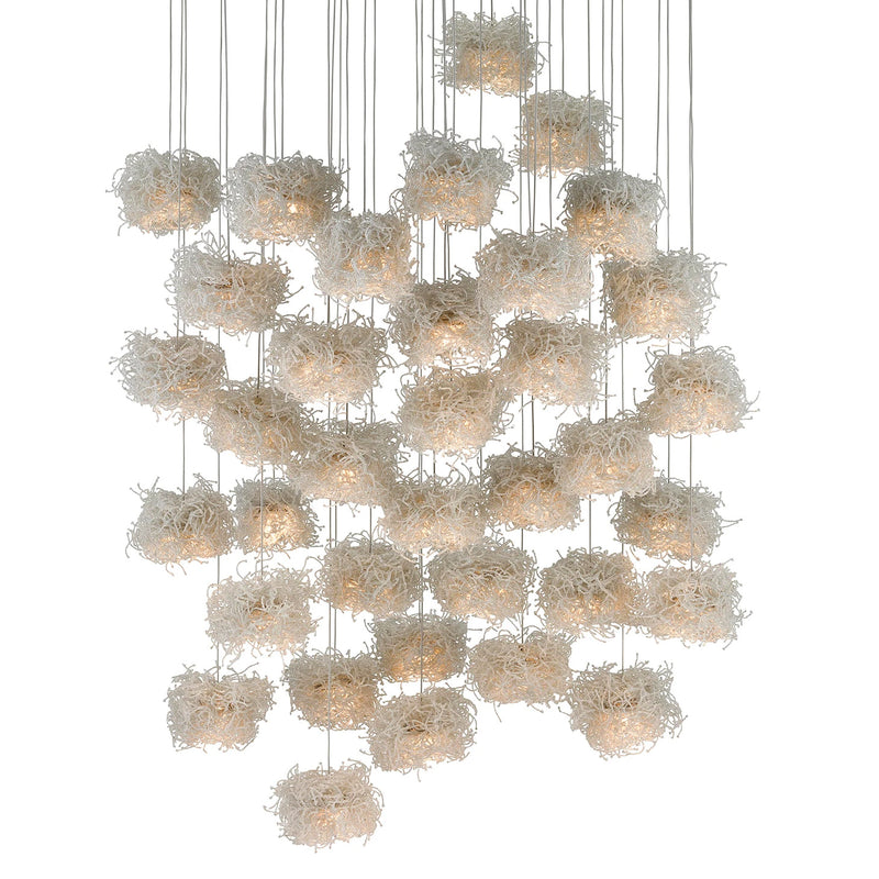 Currey & Co Birds Nest 36-Light Multi-Drop Pendant