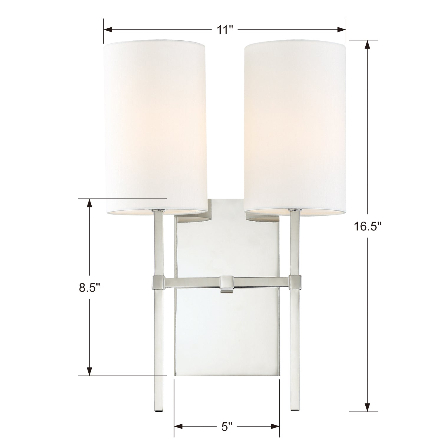 Crystorama Veronica 2-Light Wall Sconce
