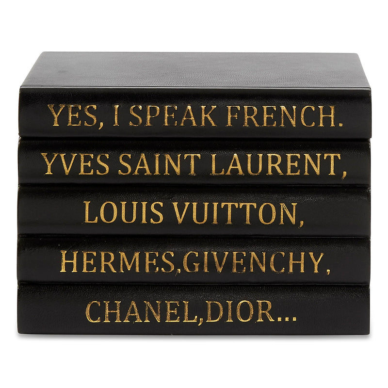 Yes I speak French Leather Book Box