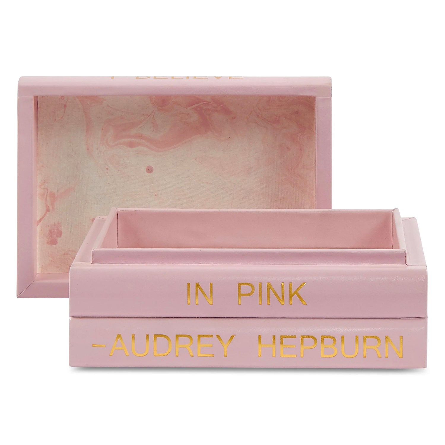 Audrey Hepburn I Believe in Pink Leather Book Box – Paynes Gray