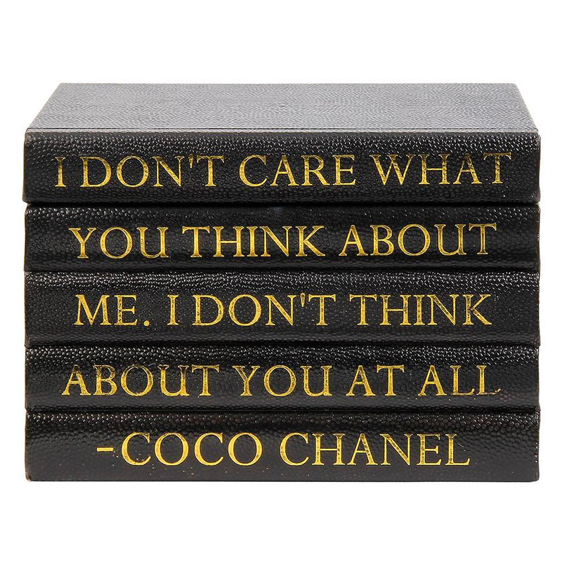 Coco Chanel Quote Shagreen Book Box