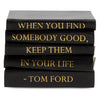 Tom Ford Quote Decorative Book Set of 5