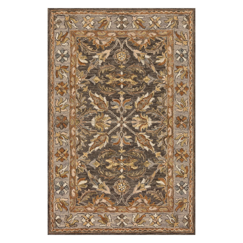 Loloi Victoria Dark Taupe/Gray Hooked Rug