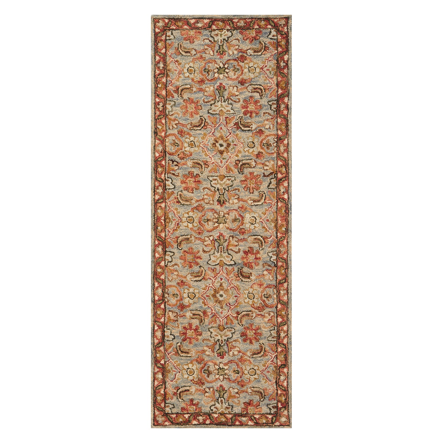 Loloi Victoria Slate/Terracotta Hooked Rug