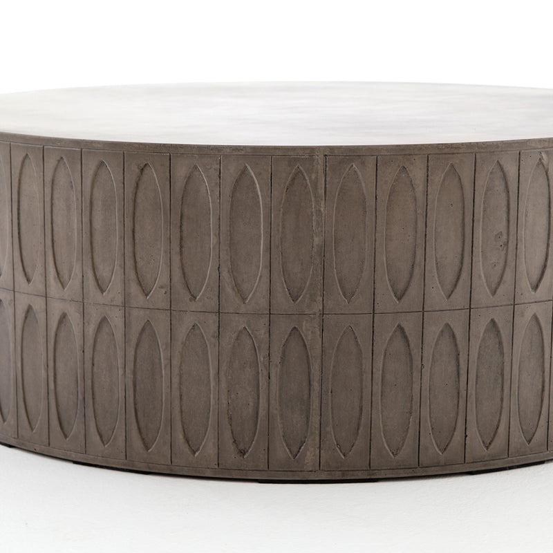 Four Hands Colorado Drum Outdoor Coffee Table – Paynes Gray