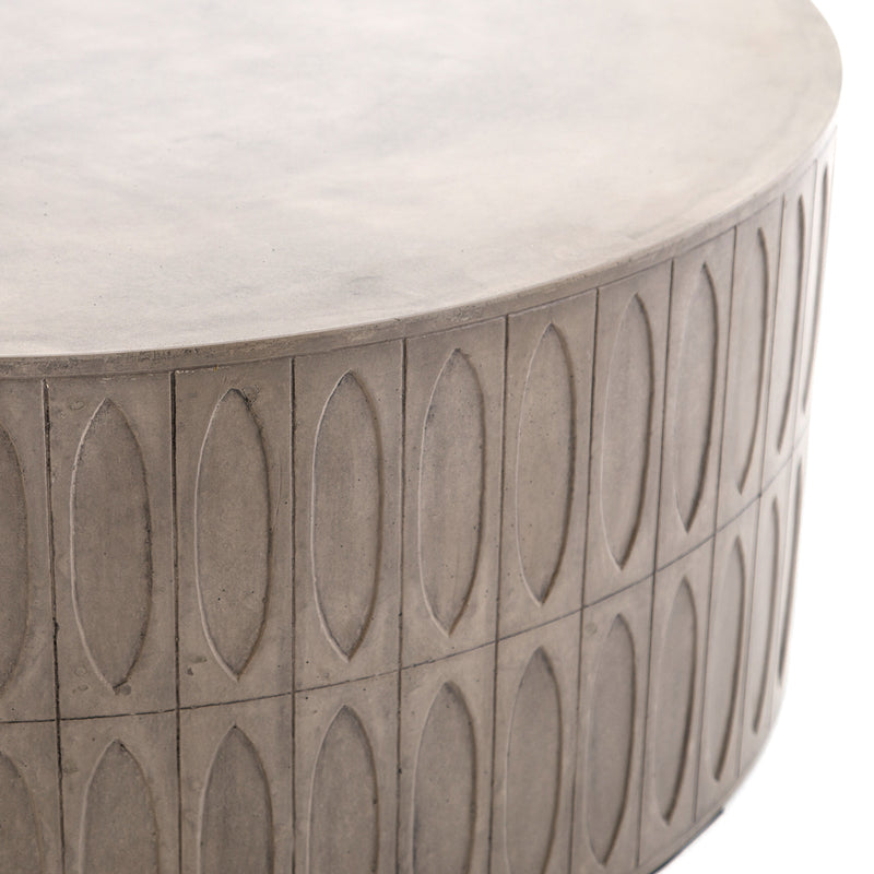 Four Hands Colorado Drum Outdoor Coffee Table – Paynes Gray