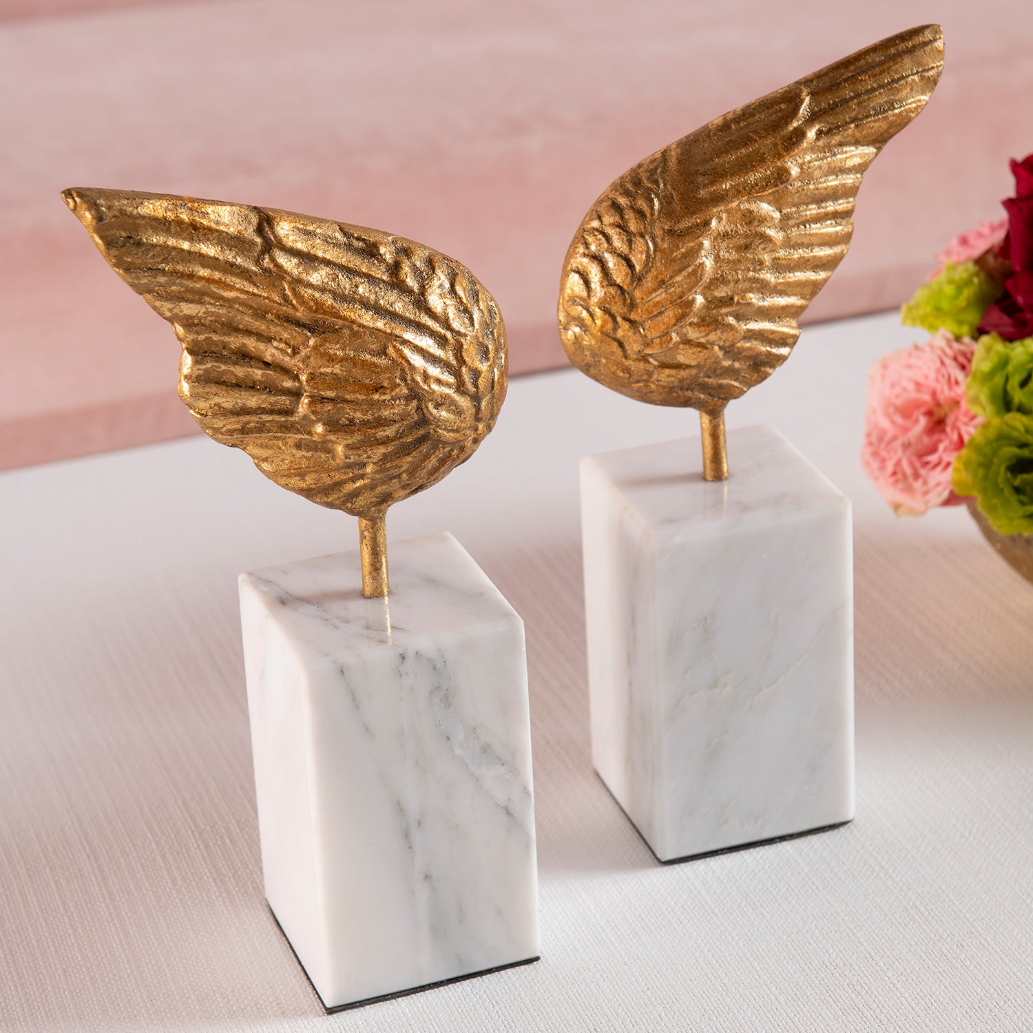 Villa and House Wings Statue Set Of 2