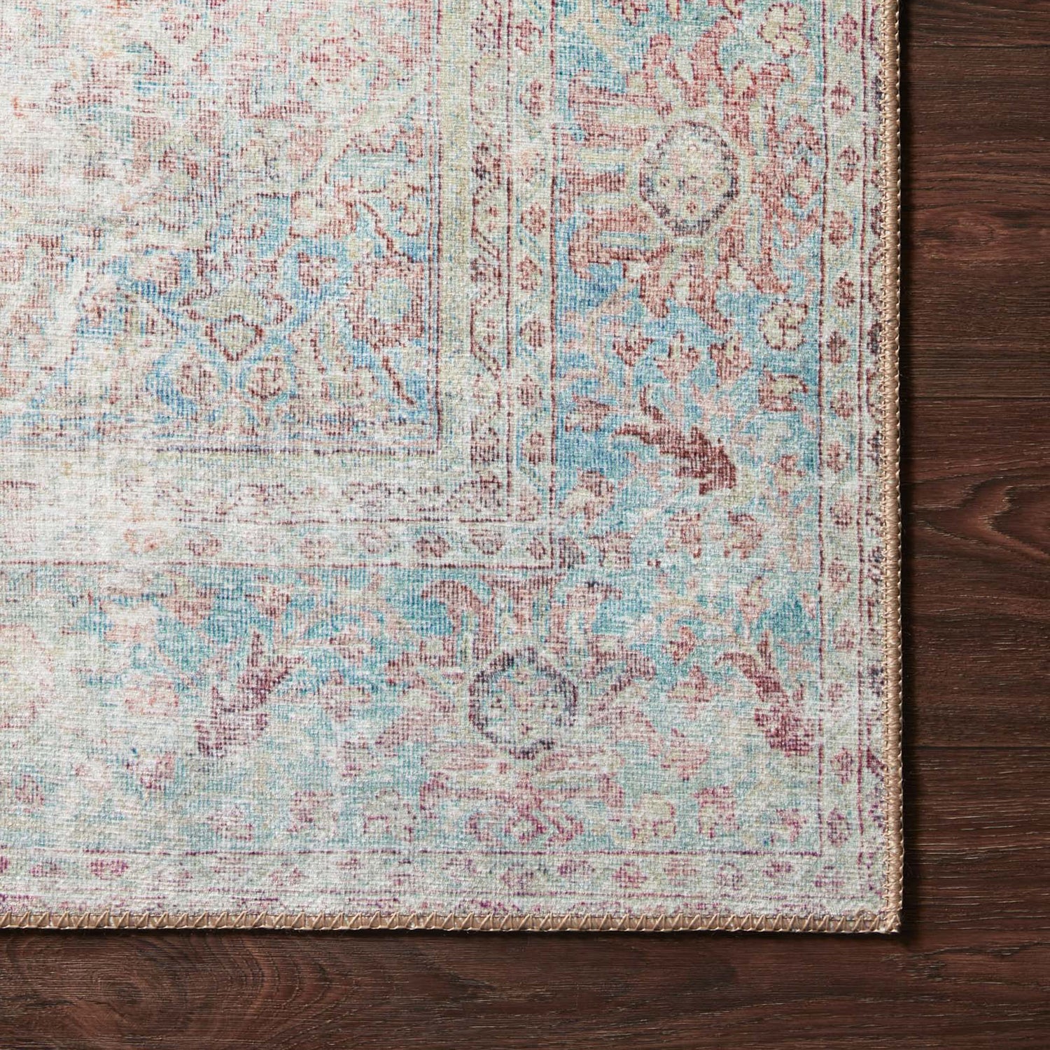 Loloi Wynter Red/Teal Power Loomed Rug