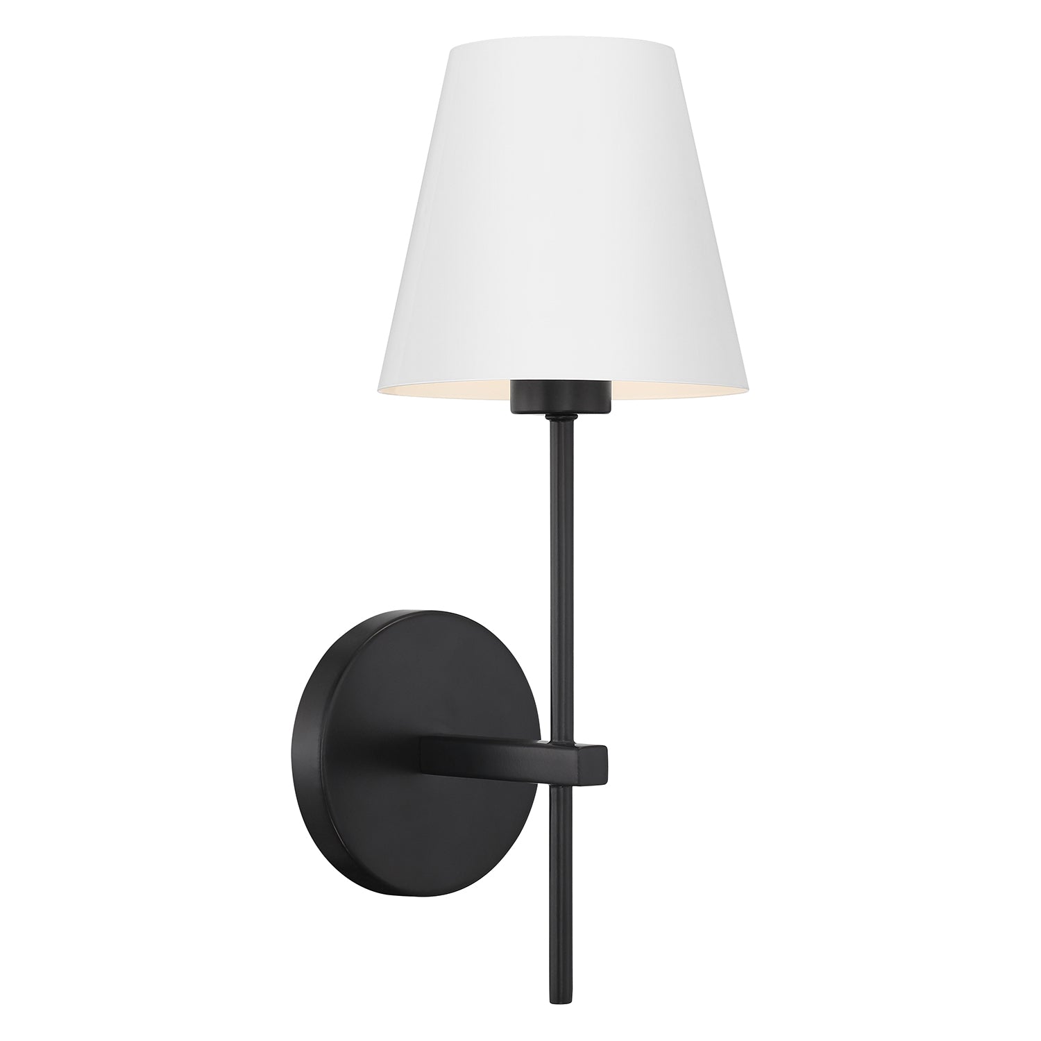 Crystorama Xavier Wall Sconce White/Black Shade