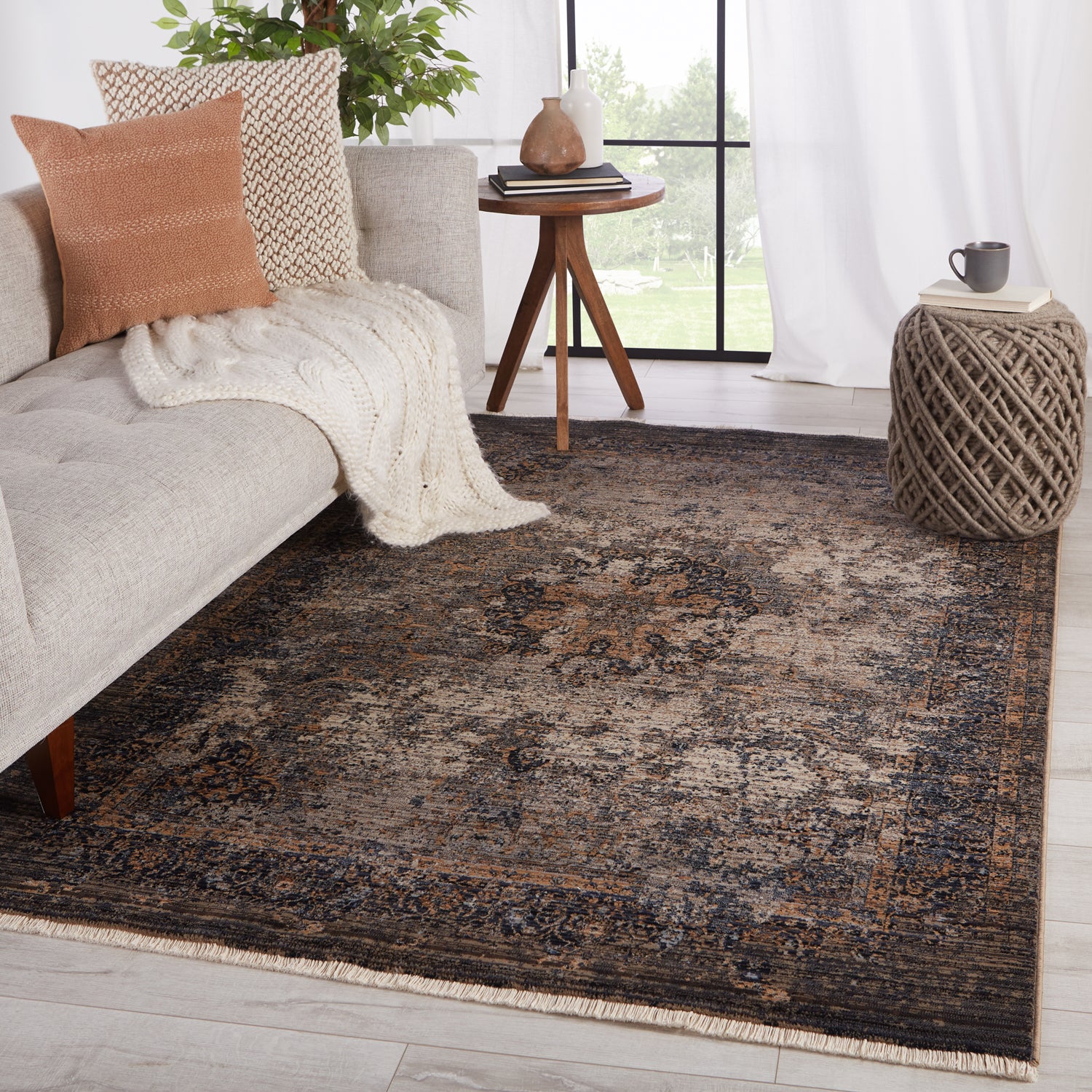 Vibe by Jaipur Living Zefira Enyo Power Loomed Rug – Paynes Gray