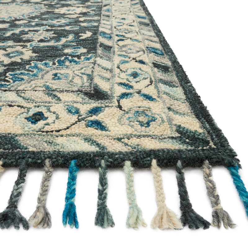 Loloi Zharah Teal/Gray Hooked Rug