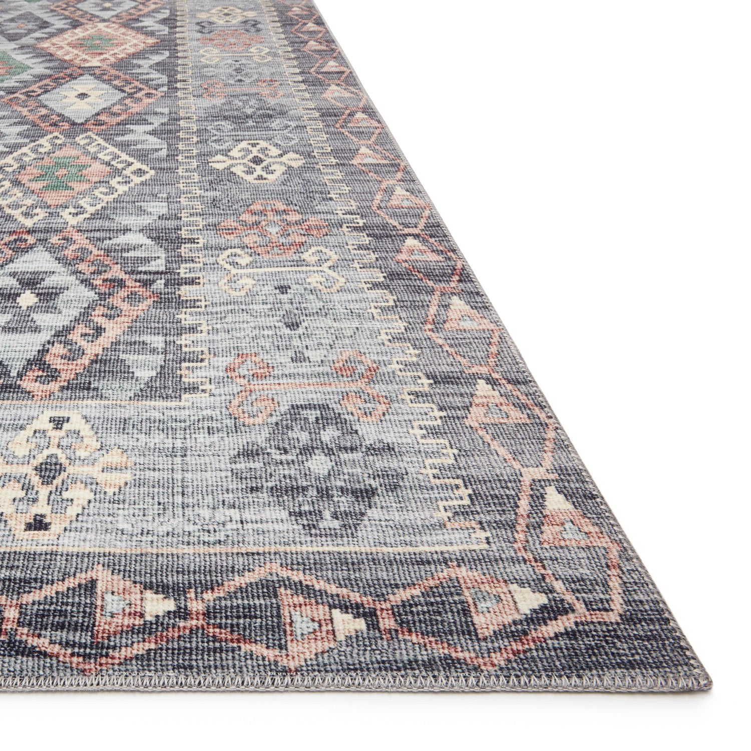 Loloi Zion Gray/Multi Power Loomed Rug