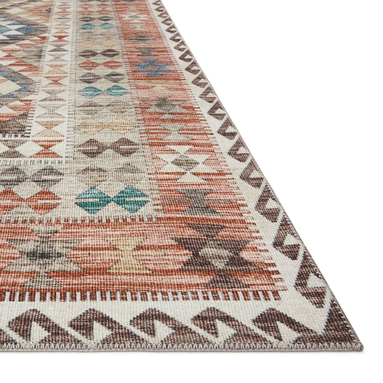 Loloi Zion Ivory/Multi Power Loomed Rug