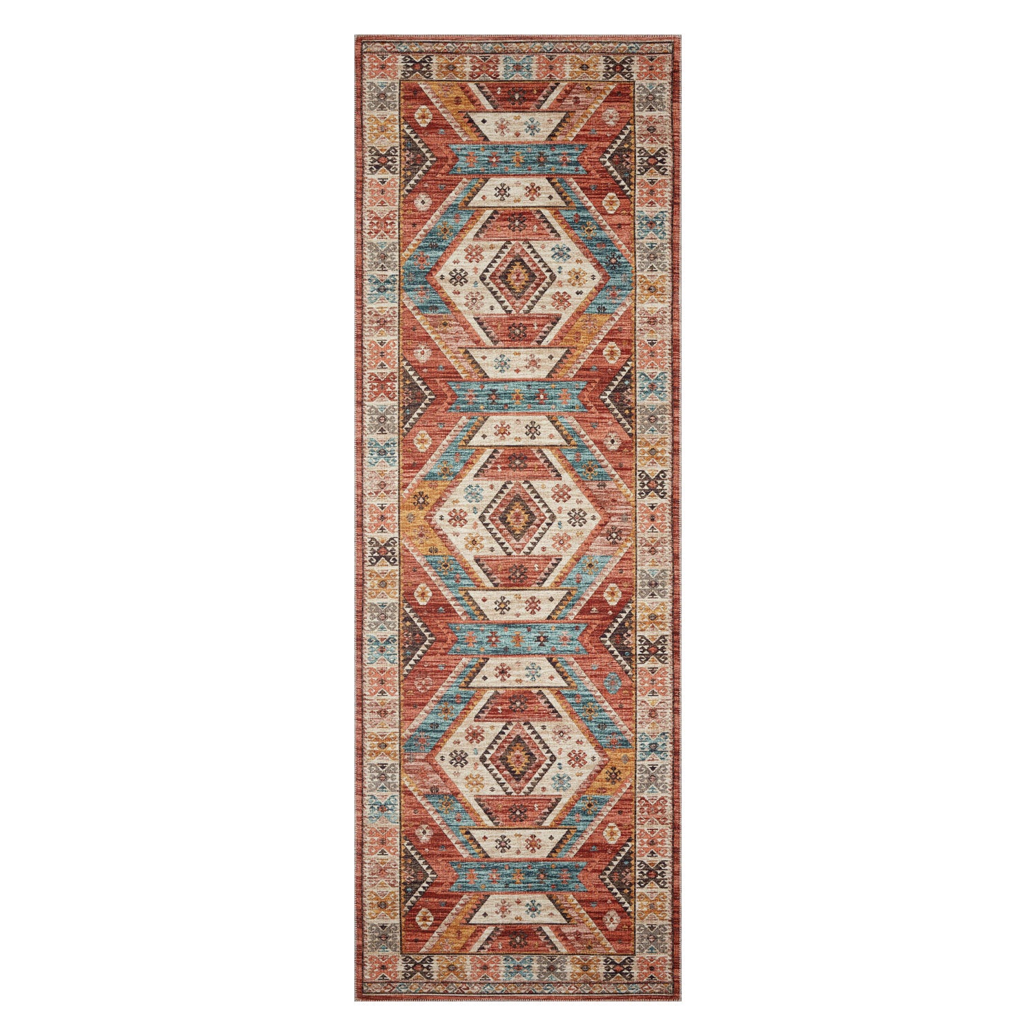 Loloi Zion Red/Multi Power Loomed Rug