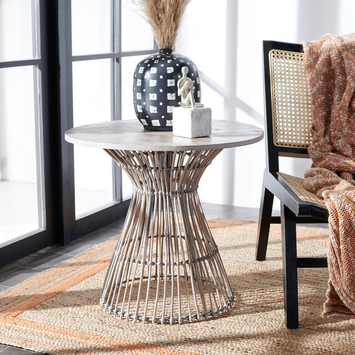 Prekins Rattan Accent Table