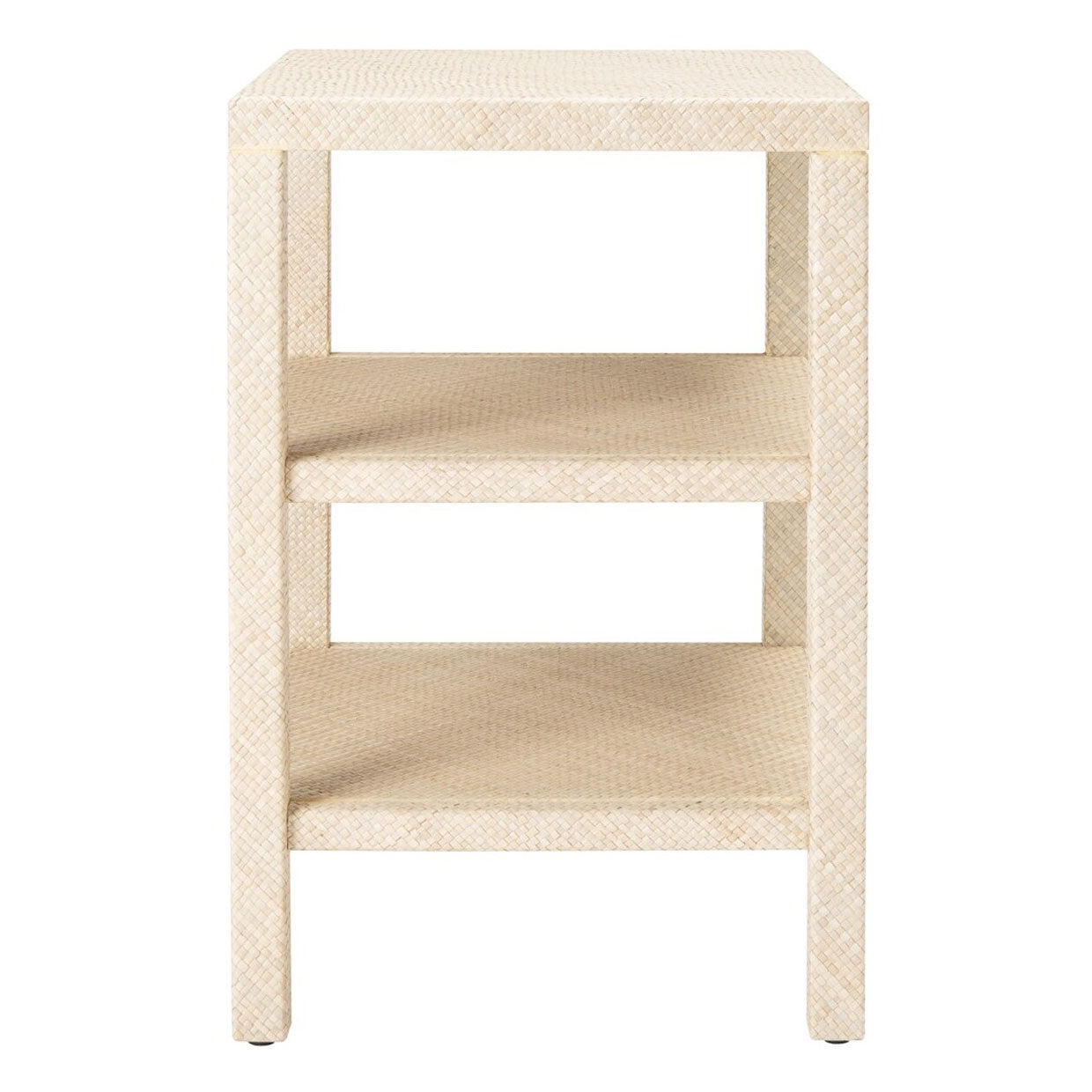 Crescent Raffia Accent Table
