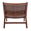 Zanna Leather Woven Accent Chair