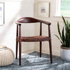 Maia Leather Woven Accent Chair
