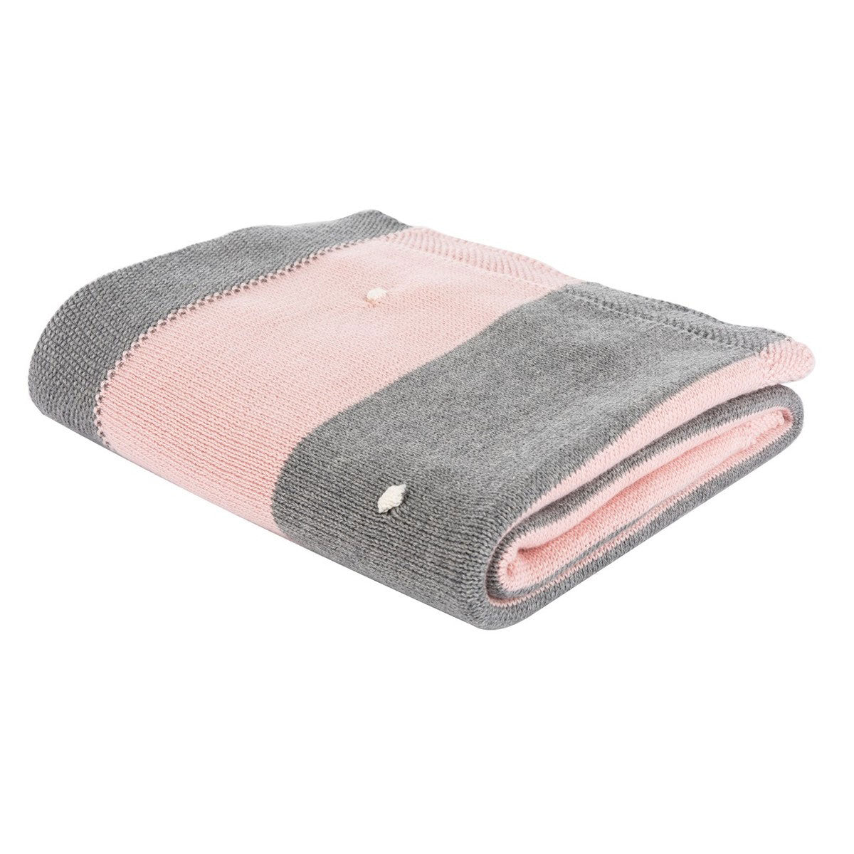 Pink/Grey Ivy League Baby Blanket