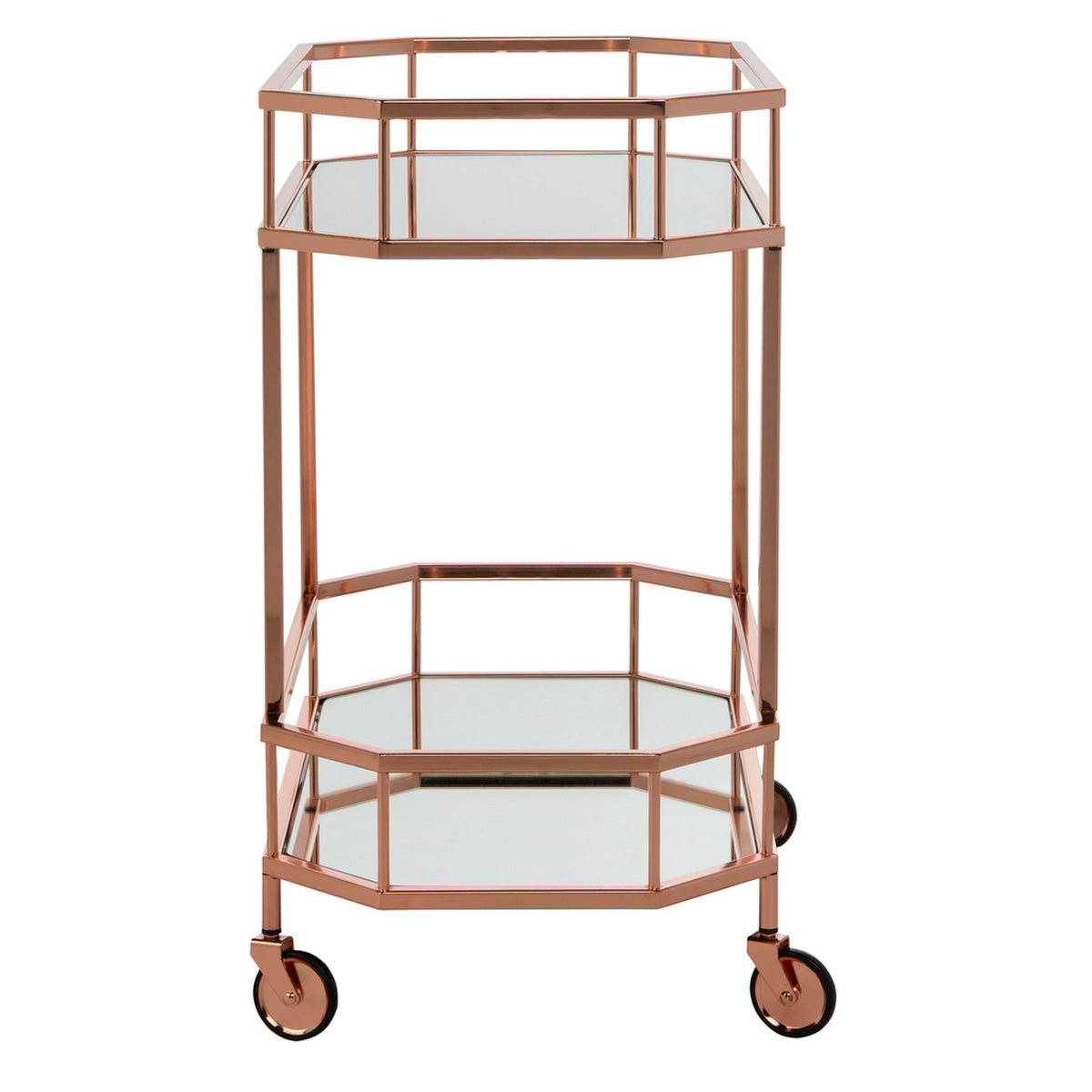 Kira 2 Tier Octagon Bar Cart