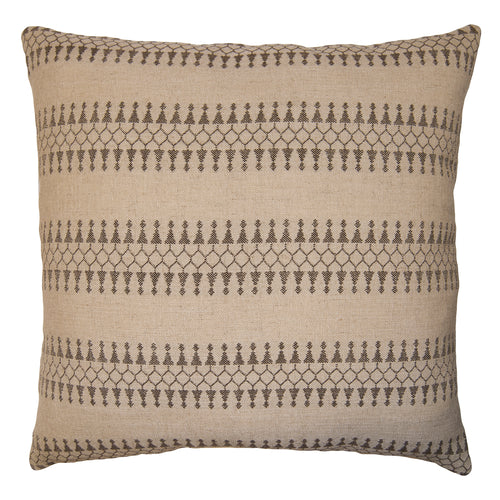 Square Feathers Bengal Tribal Throw Pillow