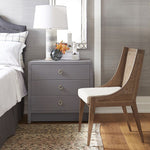 Villa and House Bryant Linen 3 Drawer Side Table