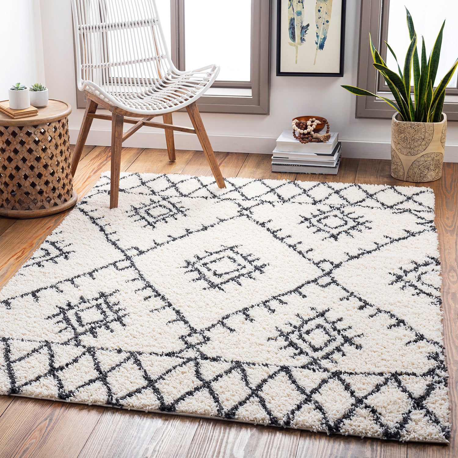 Livabliss Beni Shag Aimee Machine Woven Rug