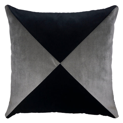 Square Feathers Cameron Black Gray Cloud Throw Pillow