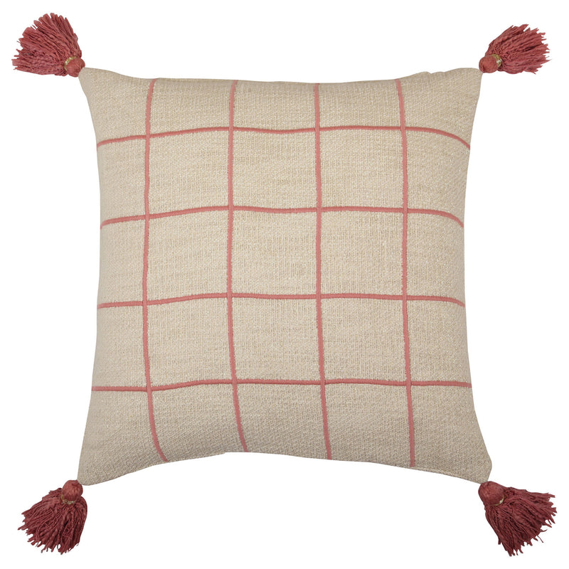 Gardenia Embroidered Throw Pillow