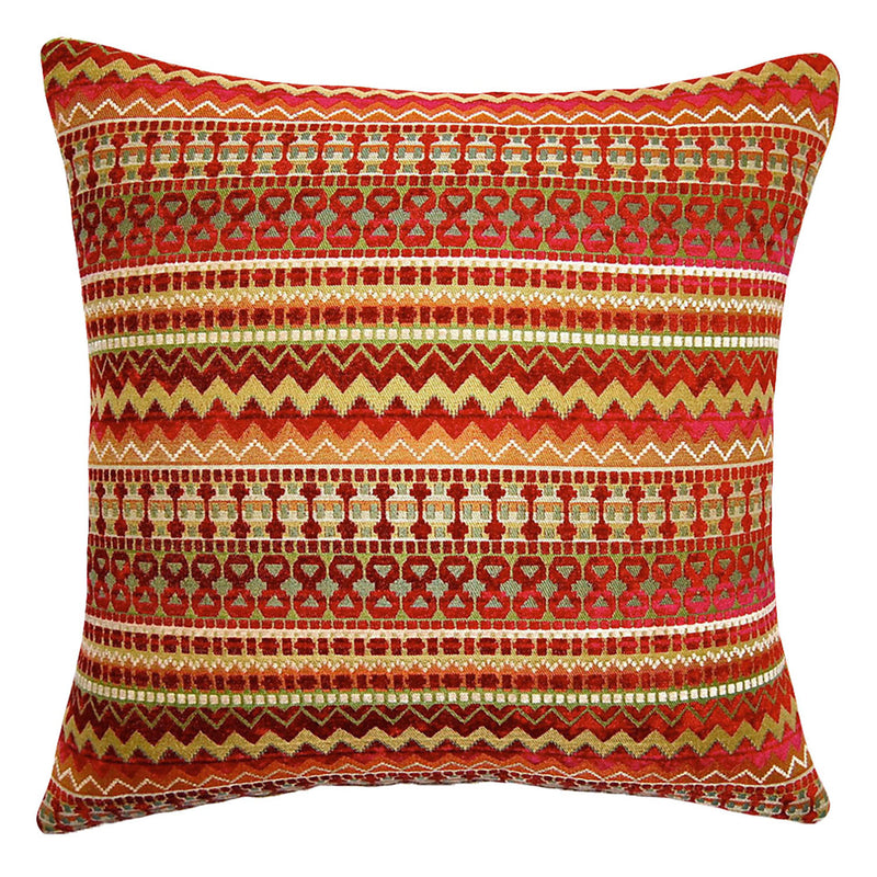Square Feathers Circus Zig Zag Throw Pillow