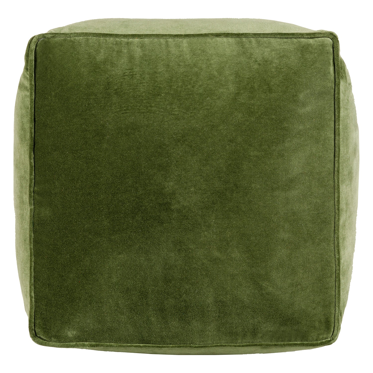 Olivia Cotton Velvet Pouf