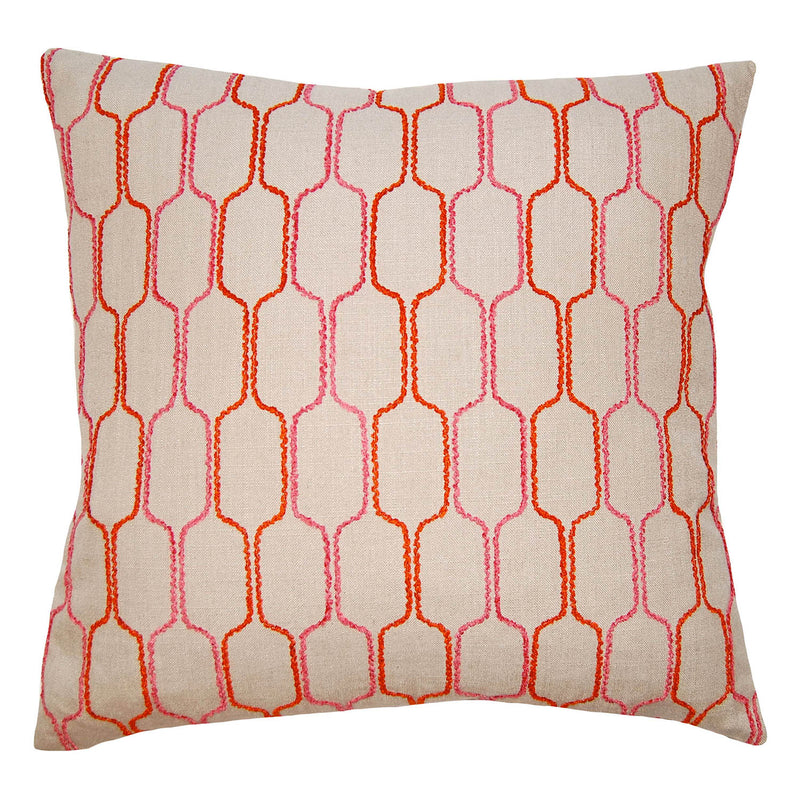 Square Feathers Dulce Honeycomb Throw Pillow