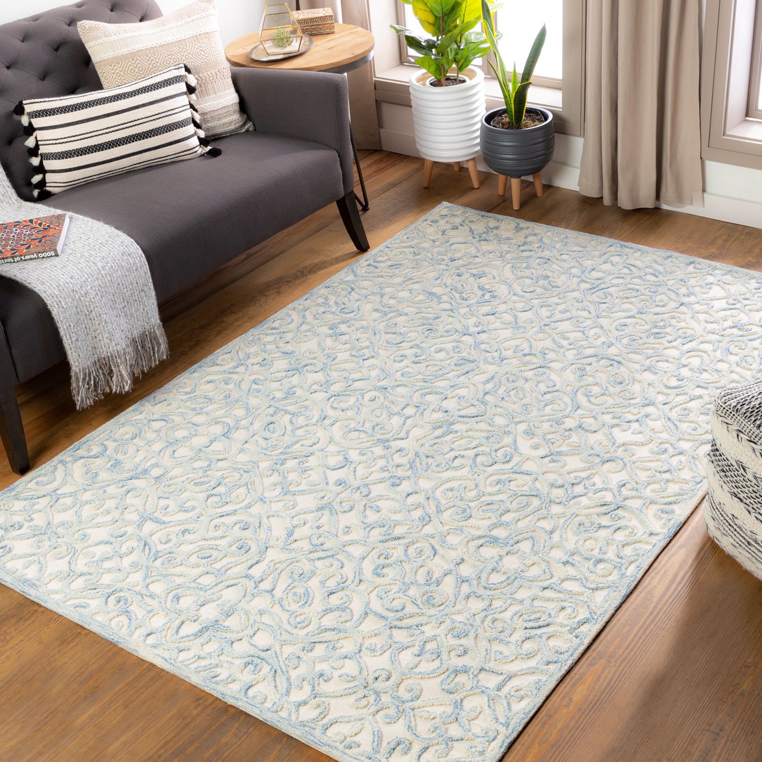 Surya Elegance Floral Hand Tufted Rug