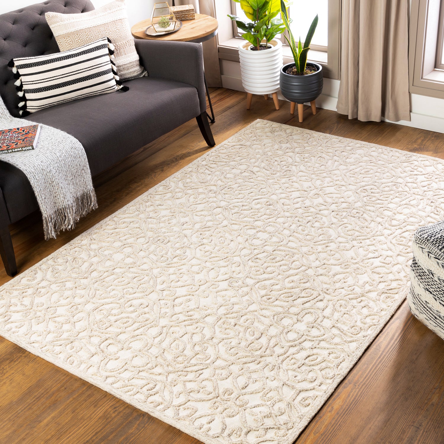 Surya Elegance Floral Hand Tufted Rug