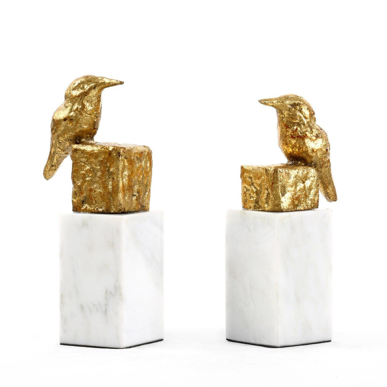 Villa and House Finch Statue Set Of 2