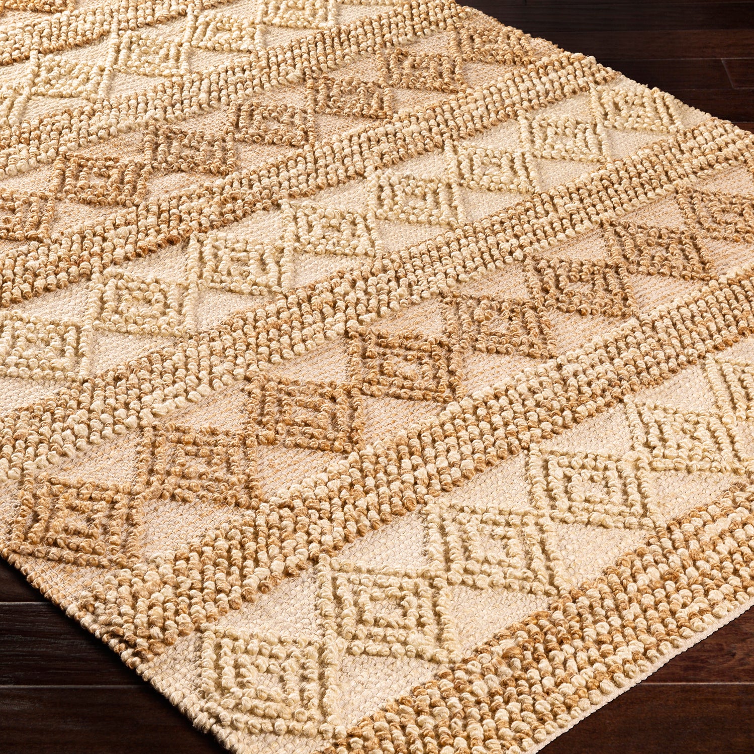 Surya Farmhouse Naturals Row Hand Woven Jute Rug