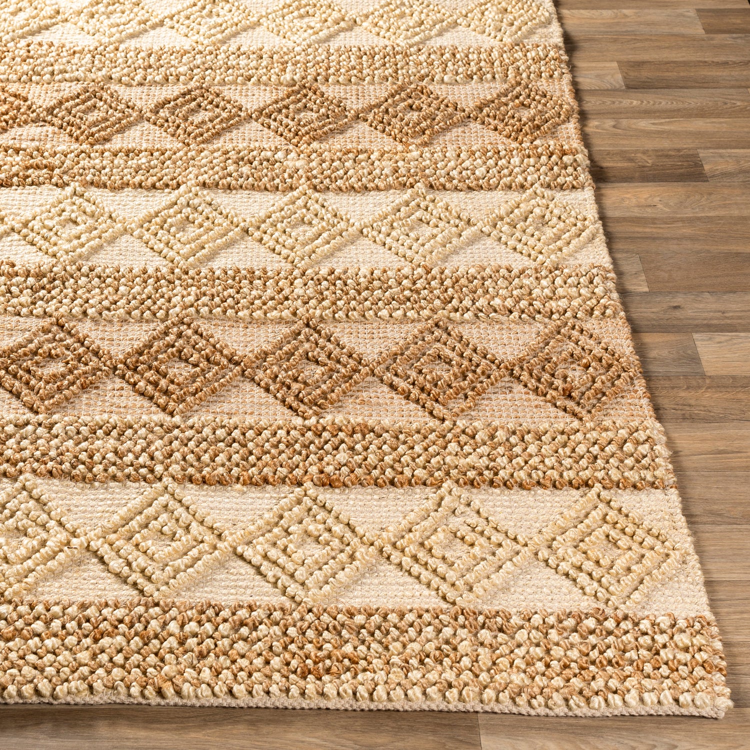 Surya Farmhouse Naturals Row Hand Woven Jute Rug