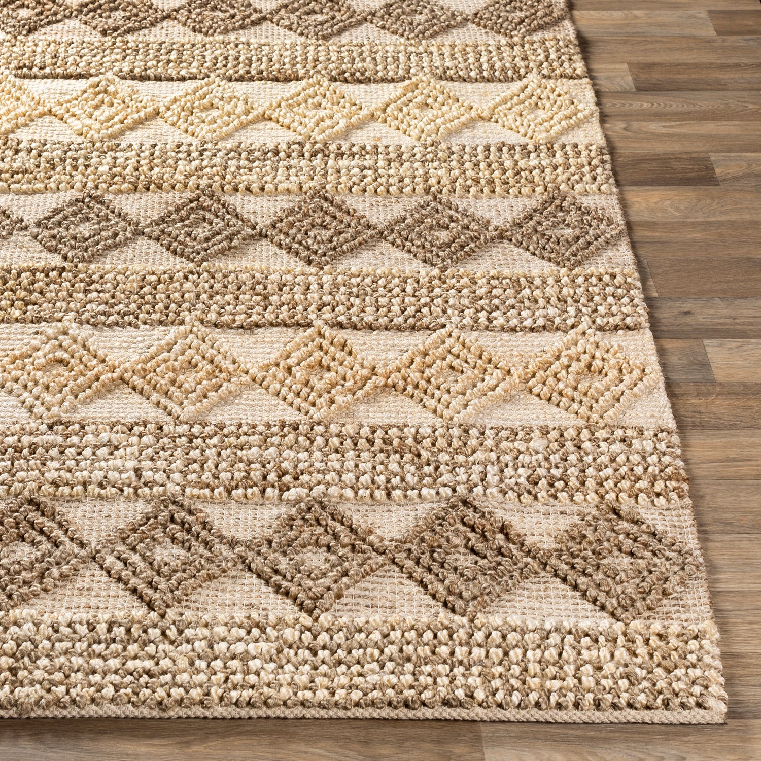 Surya Farmhouse Naturals Row Hand Woven Jute Rug