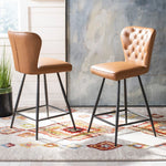 Maria Leather Swivel Counter Stool Set of 2