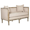 Nieto French Country Taupe Settee